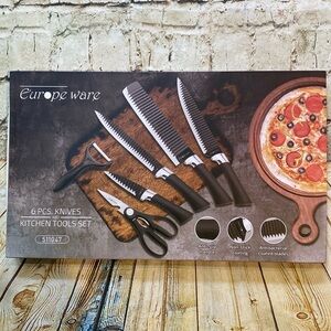 Europe Ware 6 piece knives and kitchen tool set new in box